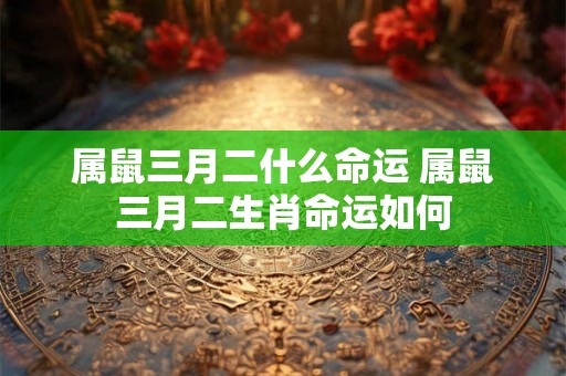属鼠三月二什么命运 属鼠三月二生肖命运如何