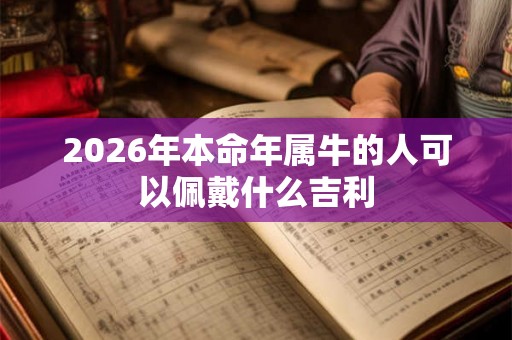 2026年本命年属牛的人可以佩戴什么吉利