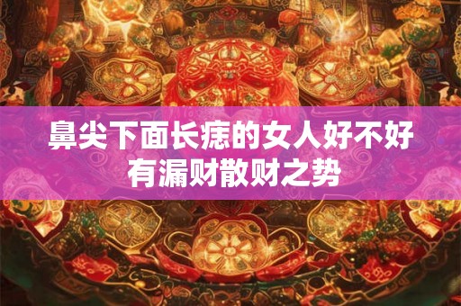 鼻尖下面长痣的女人好不好 有漏财散财之势 鼻尖下面长痣的女人好不好 有漏财散财之势