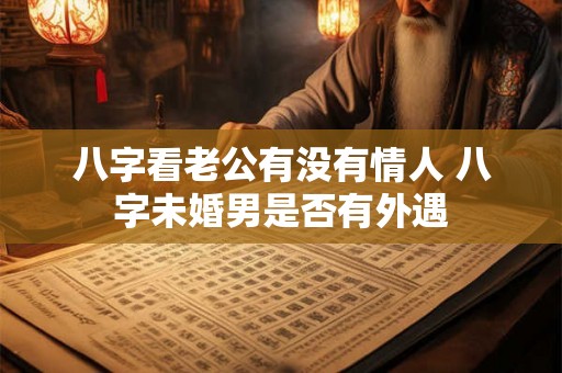 八字看老公有没有情人 八字未婚男是否有外遇