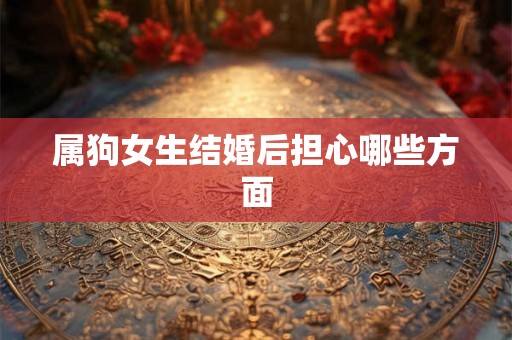属狗女生结婚后担心哪些方面