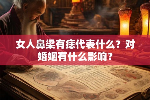 女人鼻梁有痣代表什么？对婚姻有什么影响？