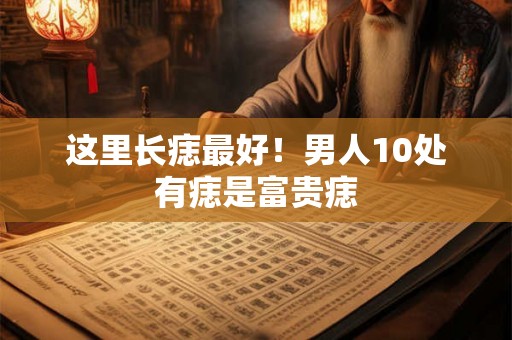 这里长痣最好！男人10处有痣是富贵痣