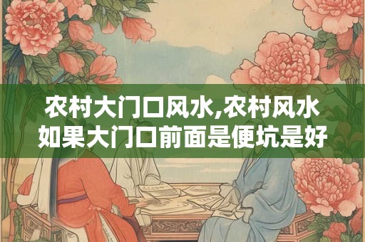 农村大门口风水,农村风水如果大门口前面是便坑是好是坏
