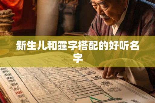 新生儿和霆字搭配的好听名字