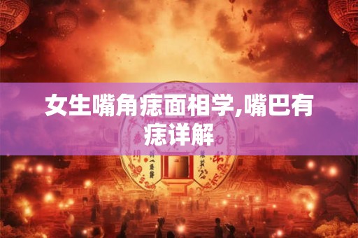 女生嘴角痣面相学,嘴巴有痣详解