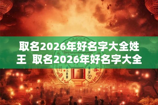 取名2026年好名字大全姓王 取名2026年好名字大全 取名2026年好名字大全姓王 取名2026年好名字大全