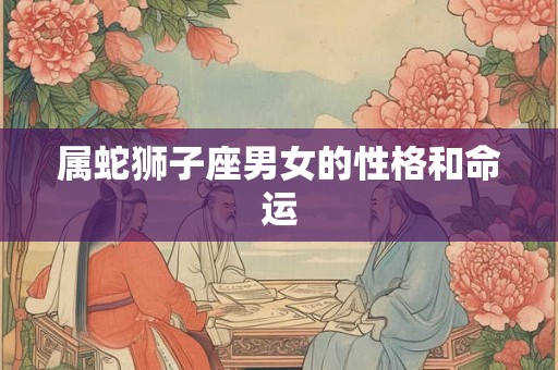 属蛇狮子座男女的性格和命运