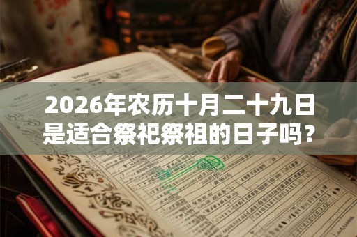 2026年农历十月二十九日是适合祭祀祭祖的日子吗？