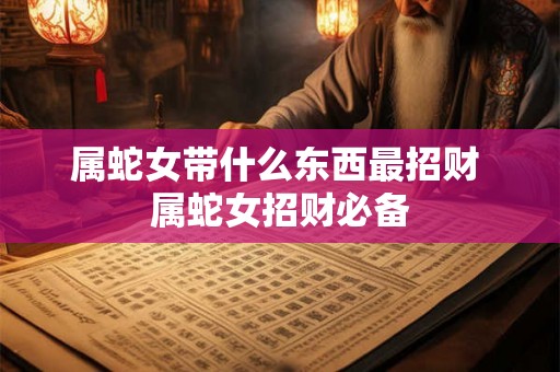 属蛇女带什么东西最招财 属蛇女招财必备