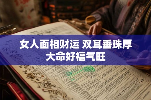 女人面相财运 双耳垂珠厚大命好福气旺