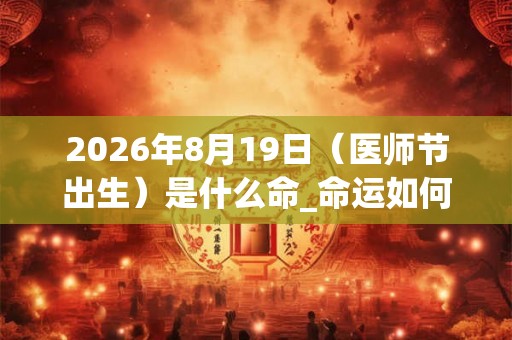 2026年8月19日（医师节出生）是什么命_命运如何