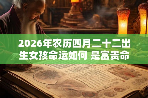 2026年农历四月二十二出生女孩命运如何 是富贵命吗