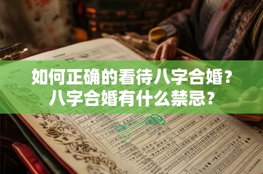 如何正确的看待八字合婚？八字合婚有什么禁忌？
