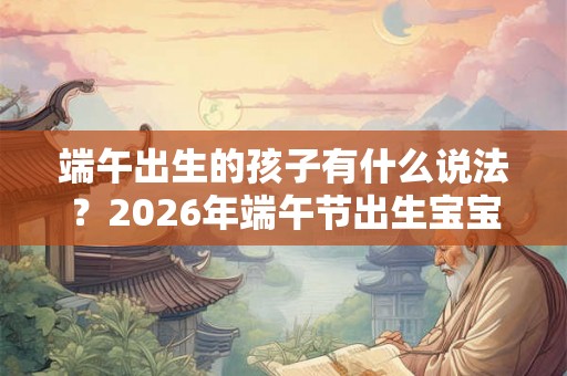 端午出生的孩子有什么说法？2026年端午节出生宝宝好吗？