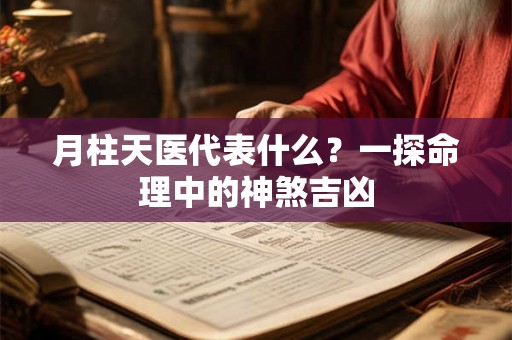 月柱天医代表什么？一探命理中的神煞吉凶