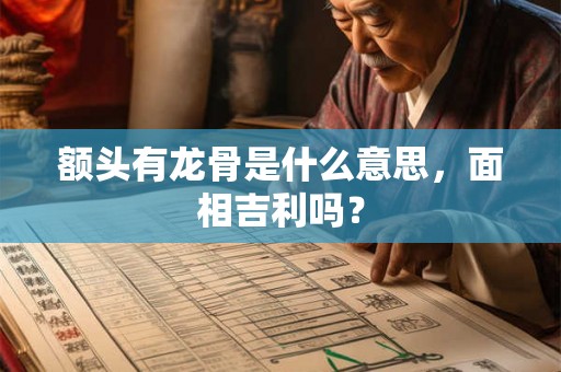 额头有龙骨是什么意思,面相吉利吗? 额头有龙骨是什么意思,面相吉利吗?