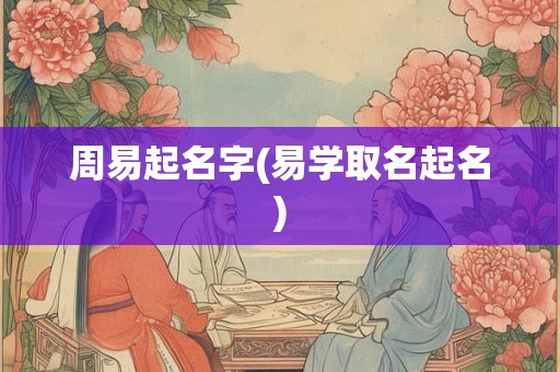 周易起名字(易学取名起名)
