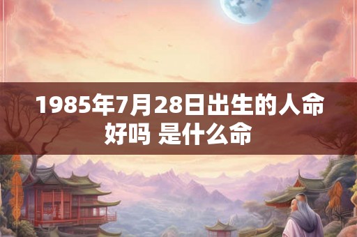 1985年7月28日出生的人命好吗 是什么命 1985年7月28日出生的人命好吗 是什么命