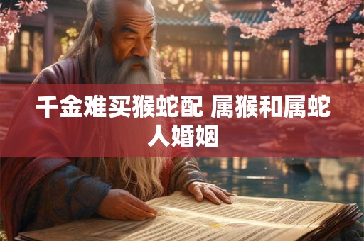 千金难买猴蛇配 属猴和属蛇人婚姻