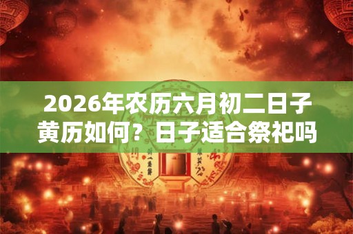 2026年农历六月初二日子黄历如何?日子适合祭祀吗? 2026年农历六月初二日子黄历如何?日子适合祭祀吗?
