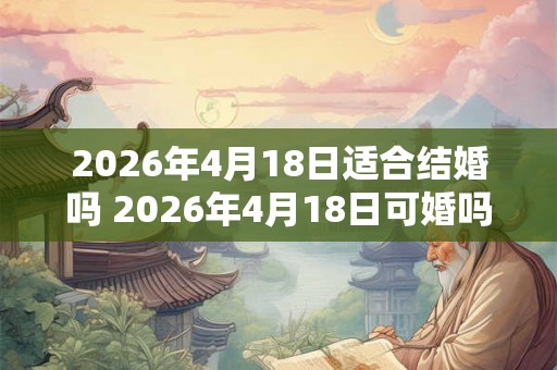 2026年4月18日适合结婚吗 2026年4月18日可婚吗