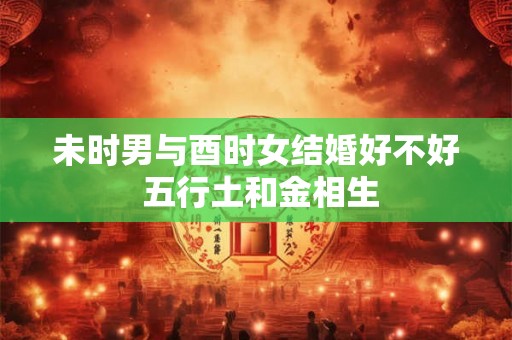 未时男与酉时女结婚好不好 五行土和金相生 未时男与酉时女结婚好不好 五行土和金相生