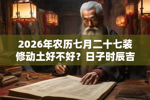 2026年农历七月二十七装修动土好不好？日子时辰吉凶如何？