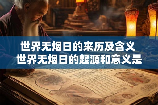 世界无烟日的来历及含义 世界无烟日的起源和意义是什么 世界无烟日的来历及含义 世界无烟日的起源和意义是什么