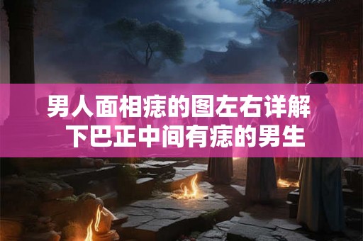 男人面相痣的图左右详解  下巴正中间有痣的男生