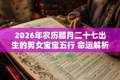 2026年农历腊月二十七出生的男女宝宝五行 命运解析八字起名 2026年农历腊月二十七出生的男女宝宝五行 命运解析八字起名