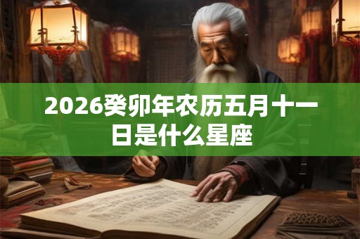 2026癸卯年农历五月十一日是什么星座