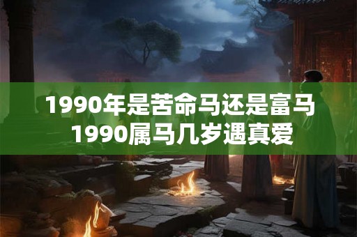1990年是苦命马还是富马 1990属马几岁遇真爱