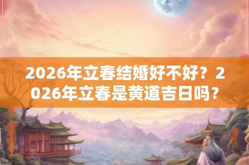 2026年立春结婚好不好?2026年立春是黄道吉日吗? 2026年立春结婚好不好?2026年立春是黄道吉日吗?