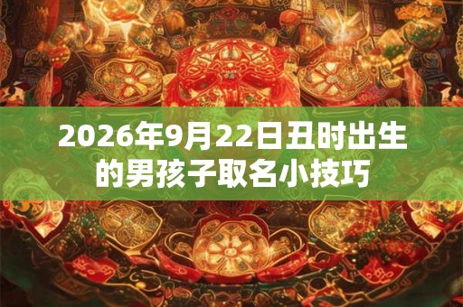 2026年9月22日丑时出生的男孩子取名小技巧