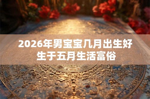 2026年男宝宝几月出生好 生于五月生活富俗