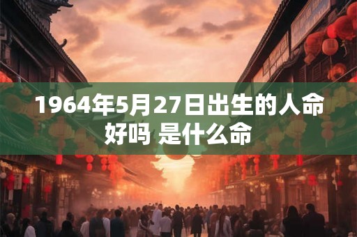 1964年5月27日出生的人命好吗 是什么命