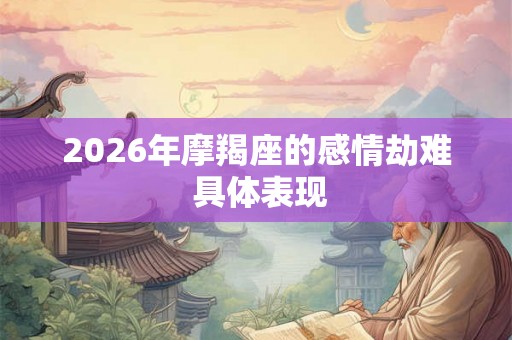 2026年摩羯座的感情劫难 具体表现 2026年摩羯座的感情劫难 具体表现