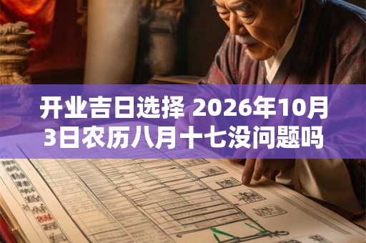 开业吉日选择 2026年10月3日农历八月十七没问题吗