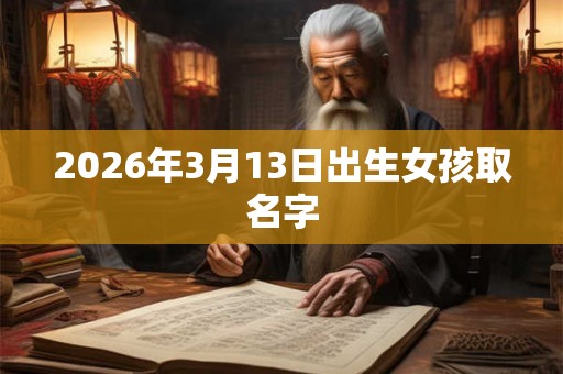 2026年3月13日出生女孩取名字 2026年3月13日出生女孩取名字
