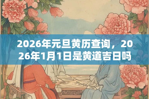 2026年元旦黄历查询，2026年1月1日是黄道吉日吗