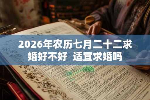 2026年农历七月二十二求婚好不好 适宜求婚吗 2026年农历七月二十二求婚好不好 适宜求婚吗