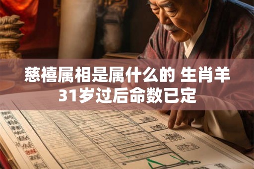 慈禧属相是属什么的 生肖羊31岁过后命数已定