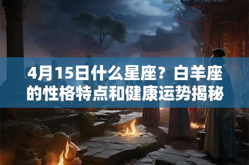 4月15日什么星座？白羊座的性格特点和健康运势揭秘