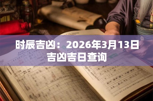 时辰吉凶：2026年3月13日吉凶吉日查询