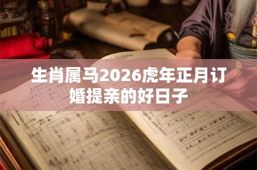 生肖属马2026虎年正月订婚提亲的好日子 生肖属马2026虎年正月订婚提亲的好日子