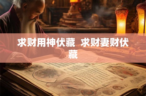 求财用神伏藏 求财妻财伏藏 求财用神伏藏 求财妻财伏藏
