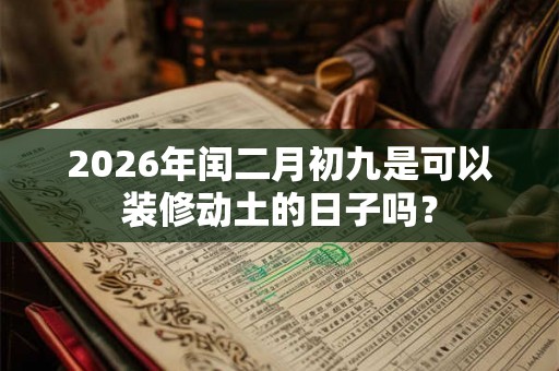 2026年闰二月初九是可以装修动土的日子吗? 2026年闰二月初九是可以装修动土的日子吗?