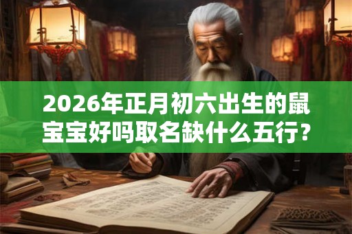 2026年正月初六出生的鼠宝宝好吗取名缺什么五行？