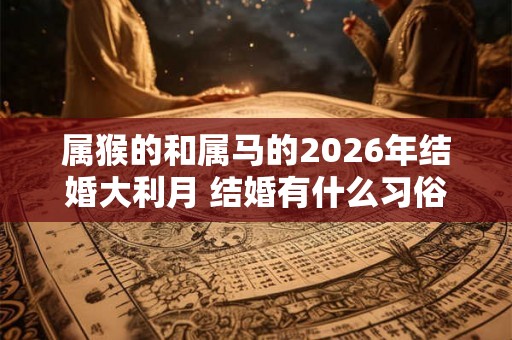 属猴的和属马的2026年结婚大利月 结婚有什么习俗 属猴的和属马的2026年结婚大利月 结婚有什么习俗